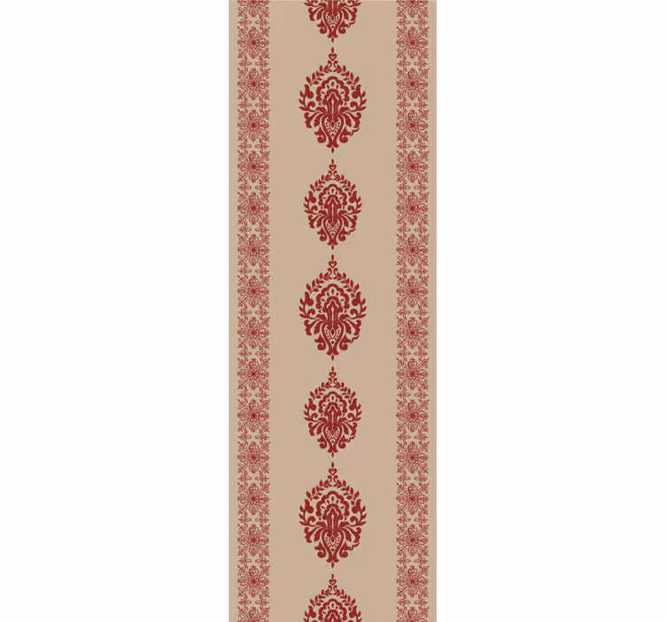 Cortina roller vintage patrón floral provincial beige - TenVinilo