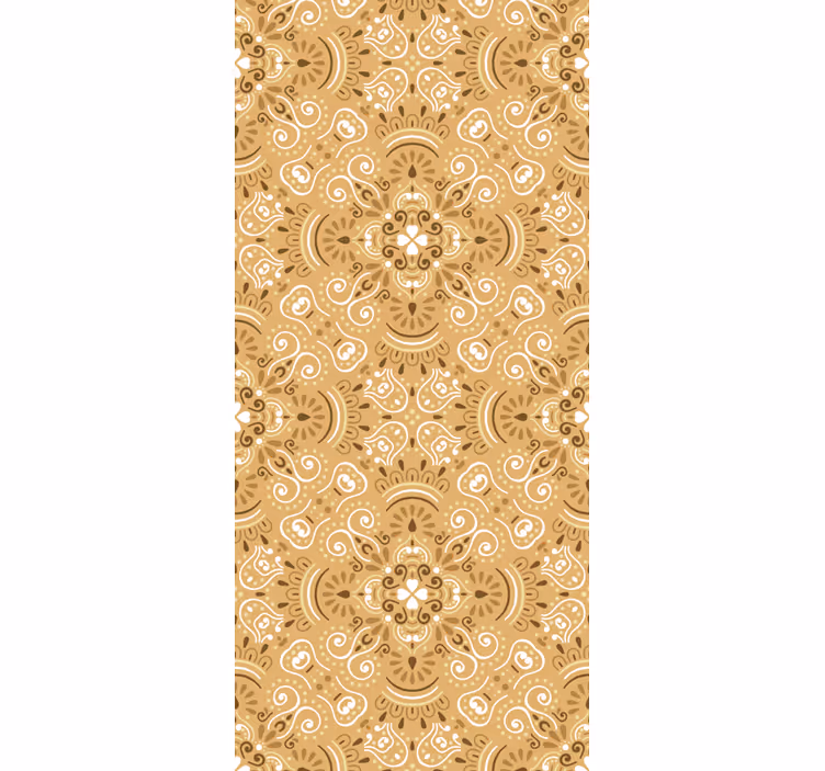 Cortina roller vintage patrón ornamental beige - TenVinilo
