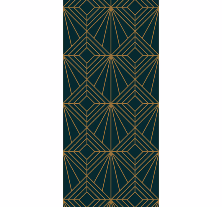 Cortina roller vintage patrón decorativo turquesa - TenVinilo