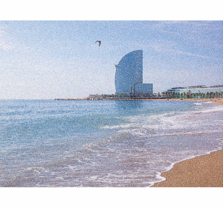 Cortina roller living comedor vela hotel en la barceloneta - TenVinilo