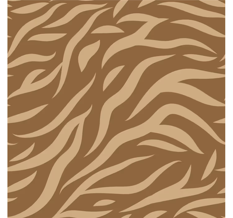 Cortina roller living comedor patrón tigre marrón y beige - TenVinilo