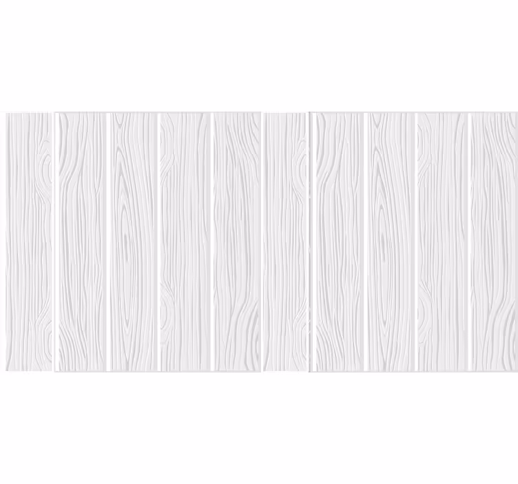 Cortina roller blanca imitación madera - TenVinilo