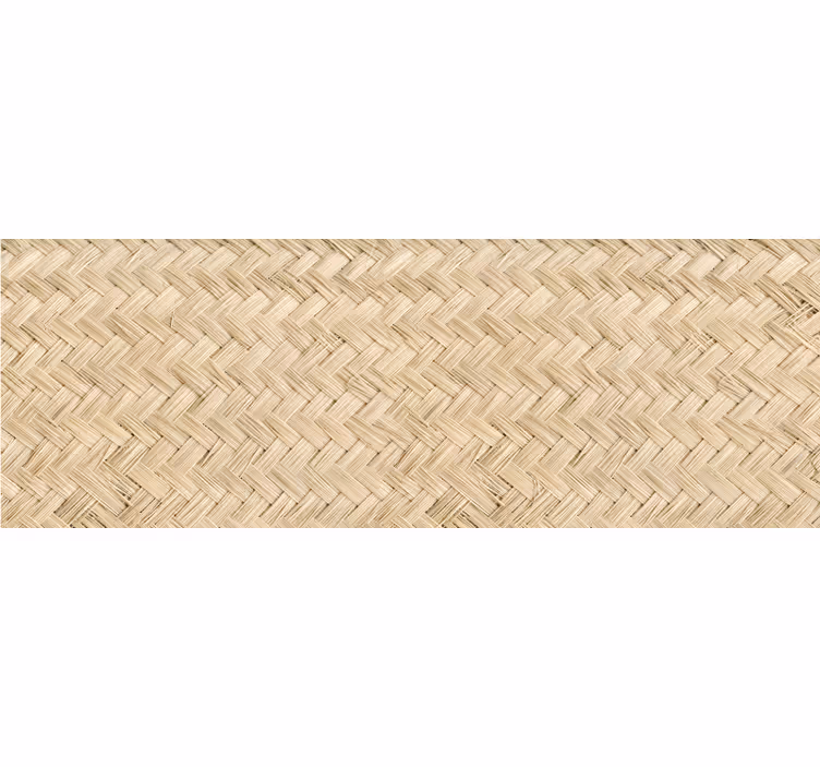 Cortina roller beige alfombra de paja - TenVinilo