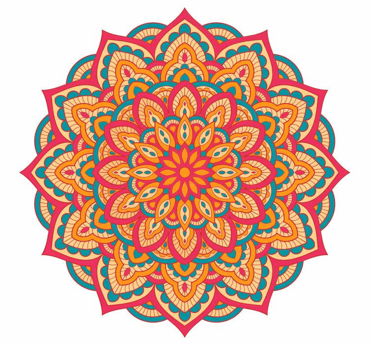 Cortina roller habitación mandalas coloridos - TenVinilo