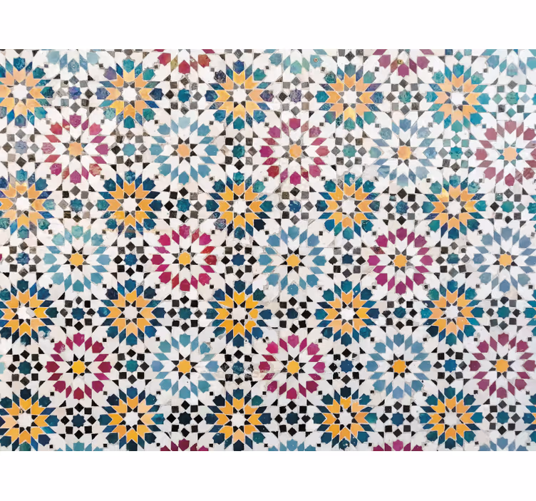 Cortina roller habitación alfombra vinílica floral - TenVinilo
