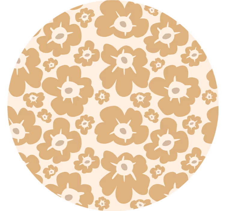 Cortina roller habitación amapolas beige - TenVinilo