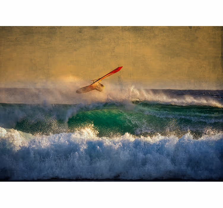 Cortina roller habitación surf en las olas - TenVinilo