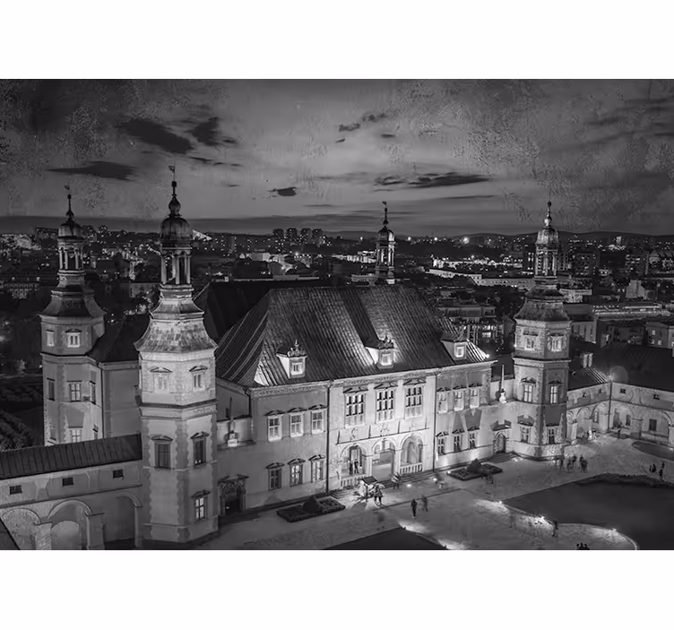 Cortina roller habitación kielce de noche - TenVinilo