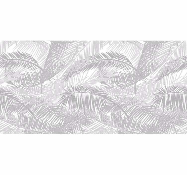 Cortina roller gris hojas grises tropicales - TenVinilo