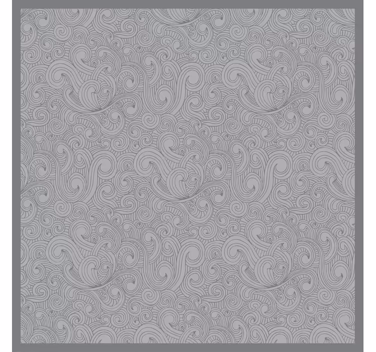 Cortina roller gris patrón floral en tonos grises - TenVinilo