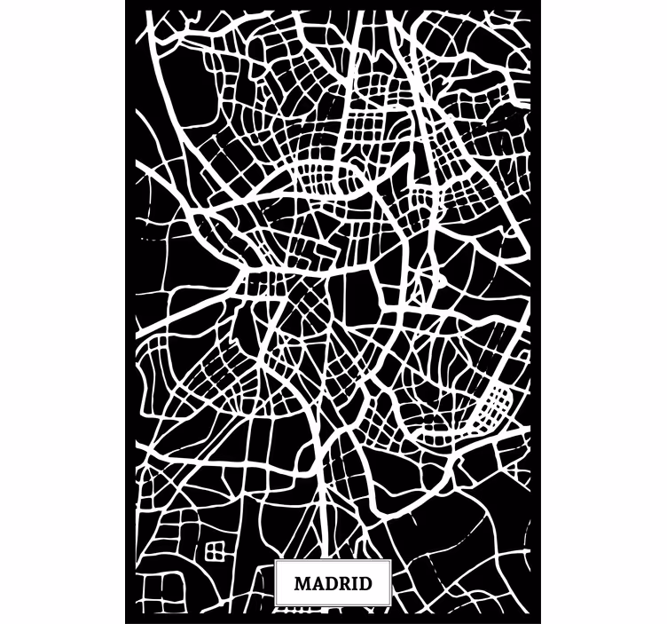 Cortina roller living comedor mapa topográfico madrid - TenVinilo