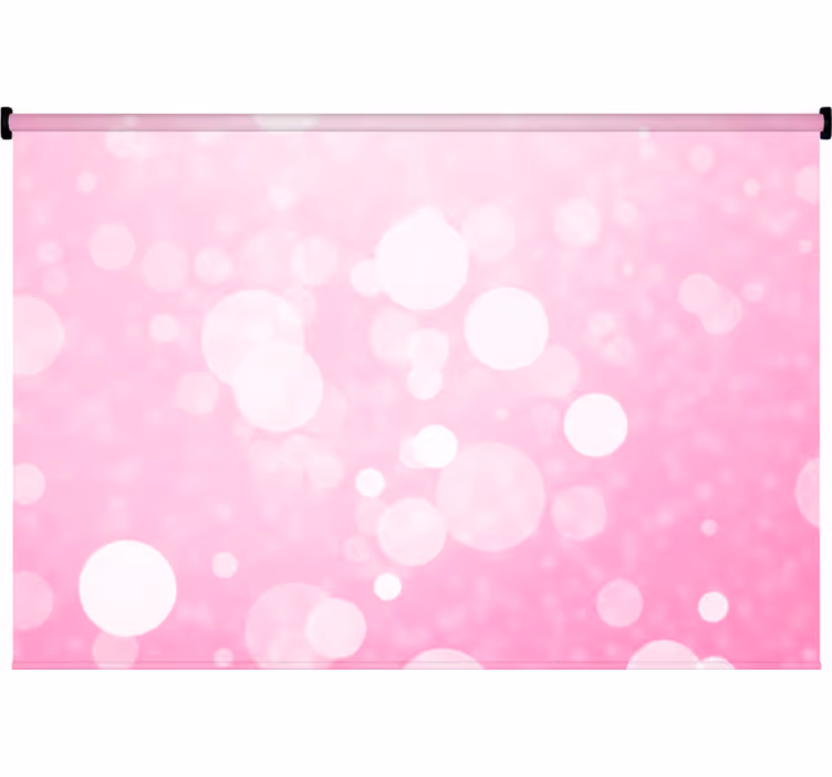 Cortina roller habitación luces bokeh rosa - TenVinilo