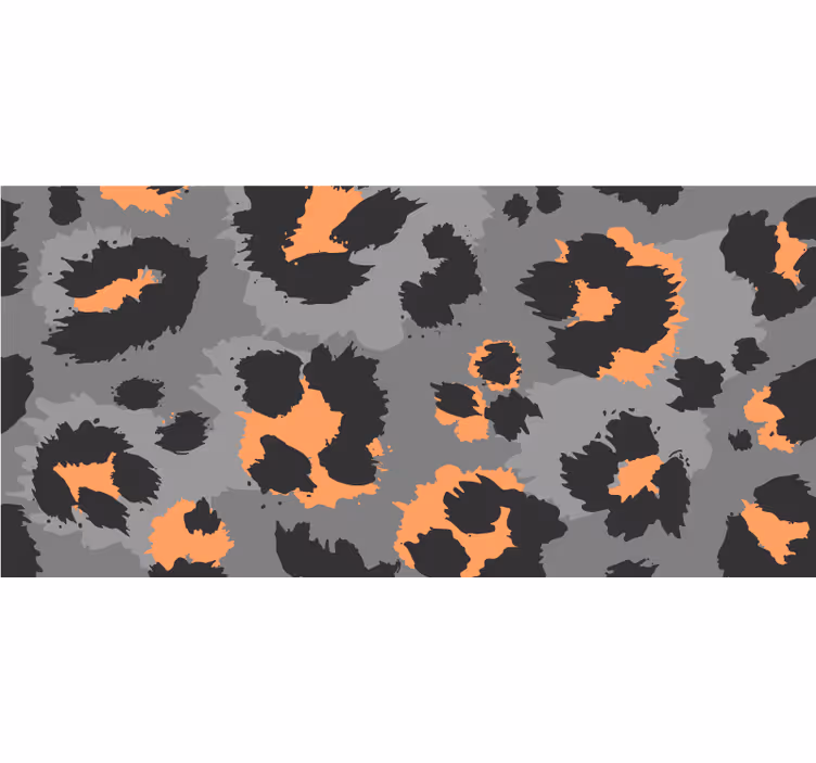 Cortina roller habitación piel de leopardo gris - TenVinilo