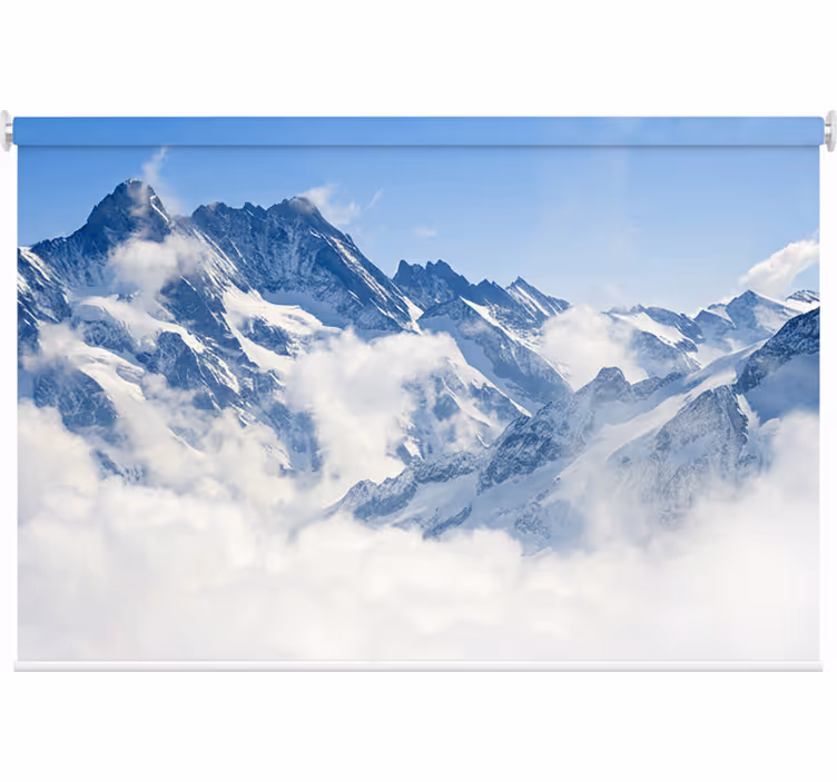 Cortina roller habitación paisaje de los alpes - TenVinilo
