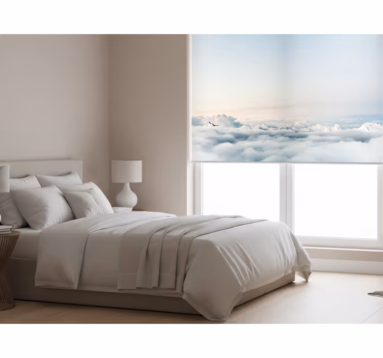 Cortina roller habitación paisaje hermoso de cielo y mar - TenVinilo