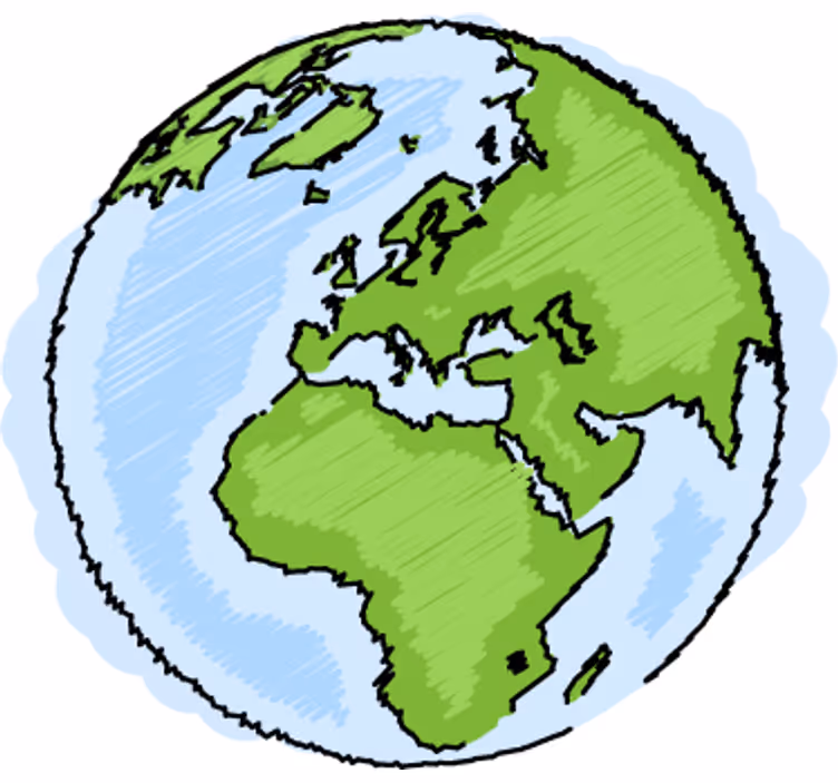 Cortina roller infantil mapa del mundo verde y azul - TenVinilo