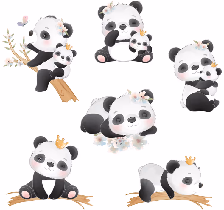 Cortina roller infantil vida de panda - TenVinilo