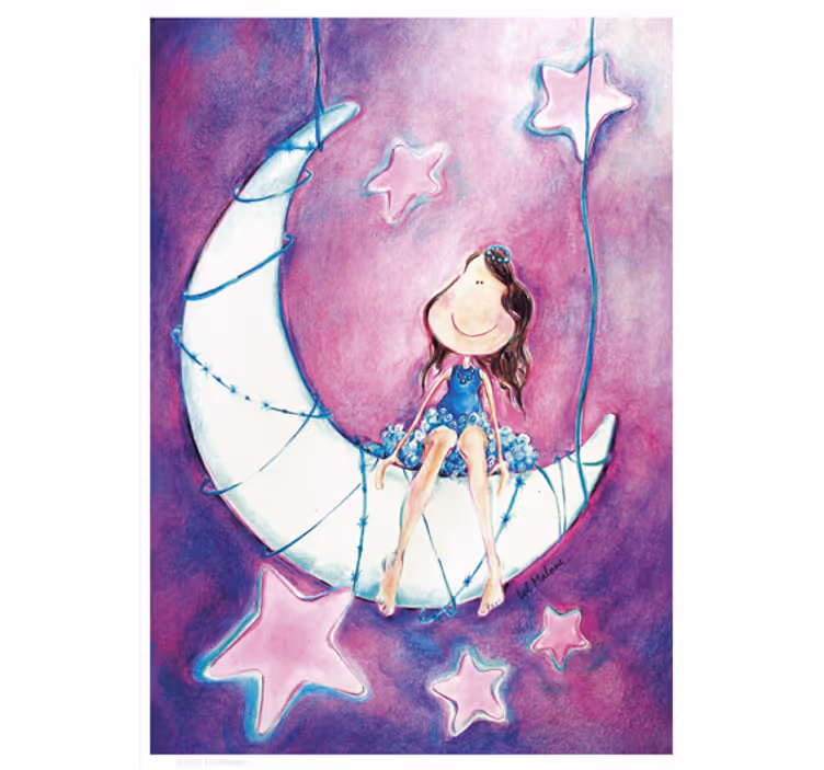 Cortina roller infantil luna lol malone - TenVinilo