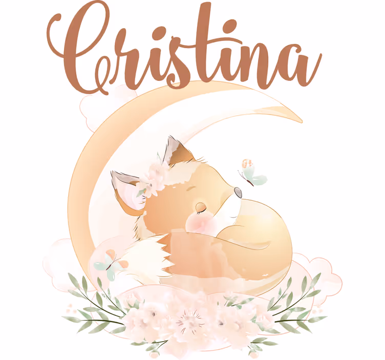 Cortina roller infantil zorro lindo para niña con nombre - TenVinilo