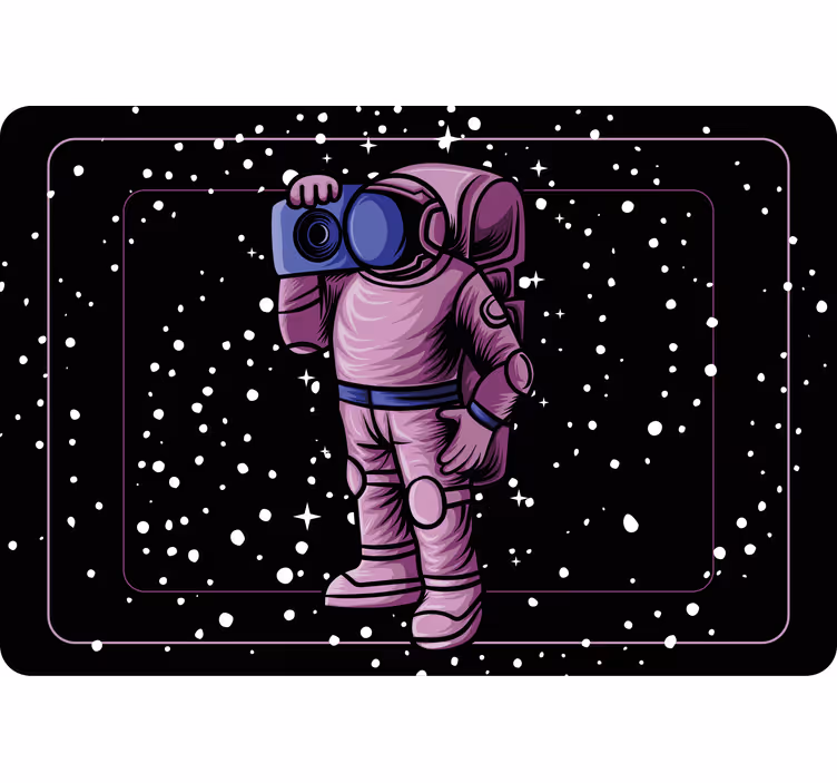 Cortina roller infantil astronauta con cinta de radio - TenVinilo