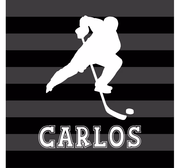 Cortina roller infantil hockey sobre hielo personalizado - TenVinilo