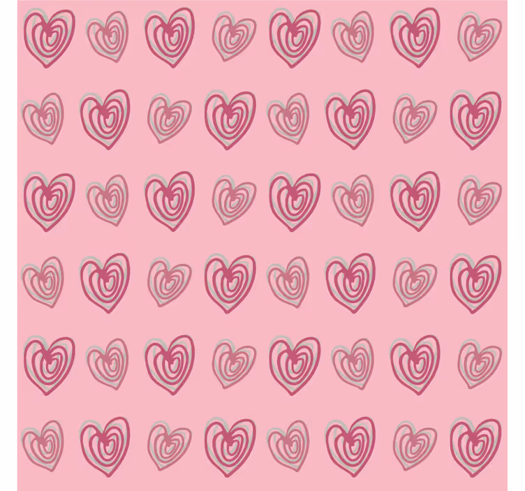 Cortina roller infantil patrón de corazones rosas - TenVinilo