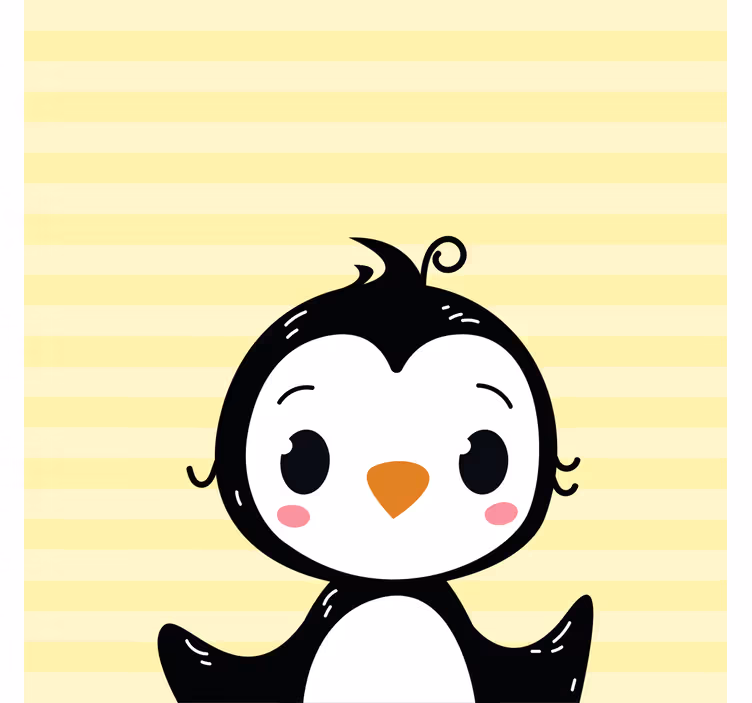 Cortina roller infantil pingüino bebé adorable - TenVinilo