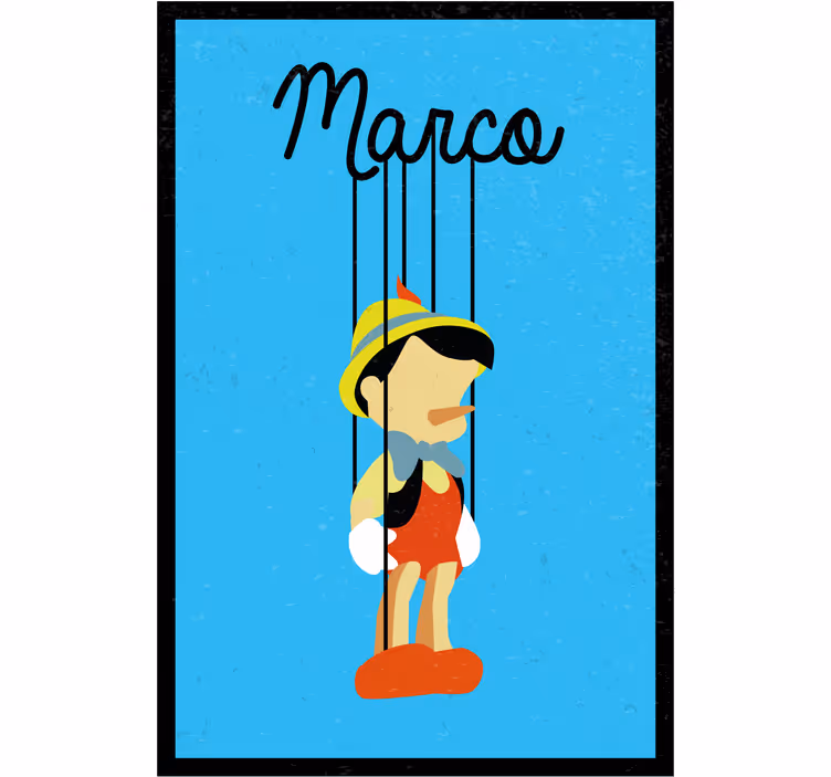 Cortina roller infantil pinocchio personalizado - TenVinilo