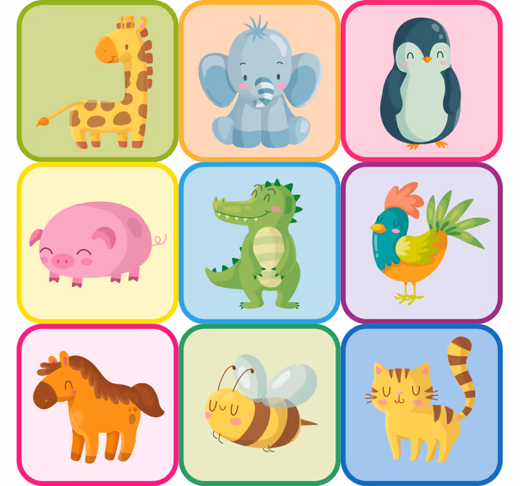 Cortina roller infantil adhesivo animal para muebles - TenVinilo