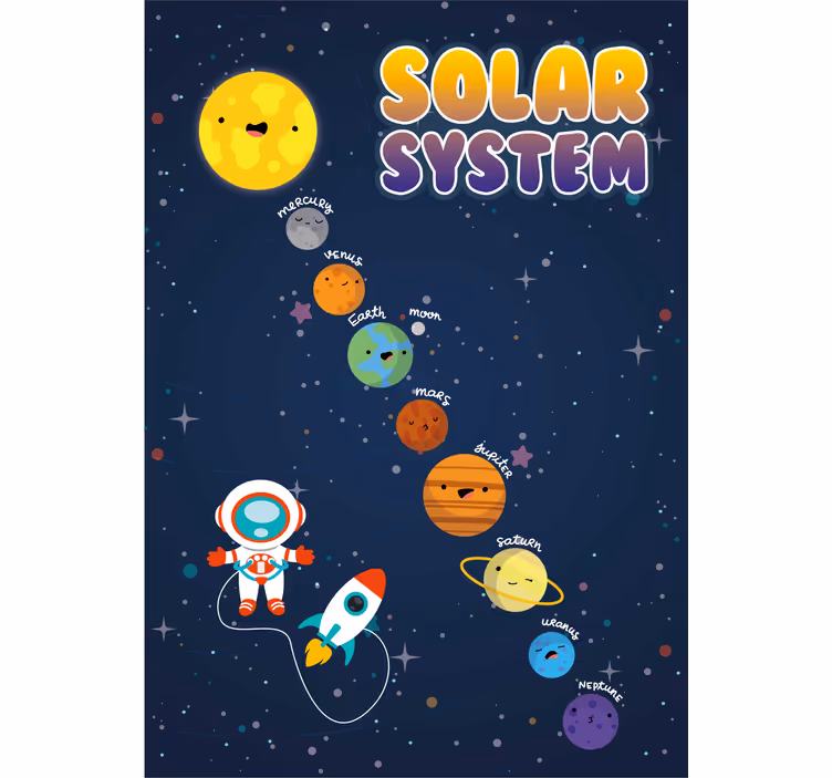 Cortina roller infantil sistema solar - TenVinilo