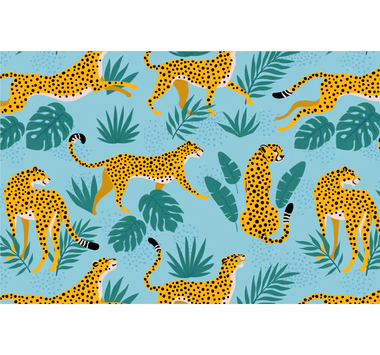 Cortina roller infantil safari de leopardos - TenVinilo