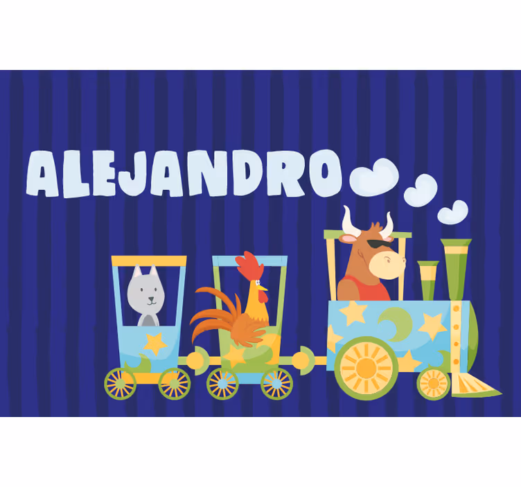Cortina roller infantil manteles personalizados tren - TenVinilo