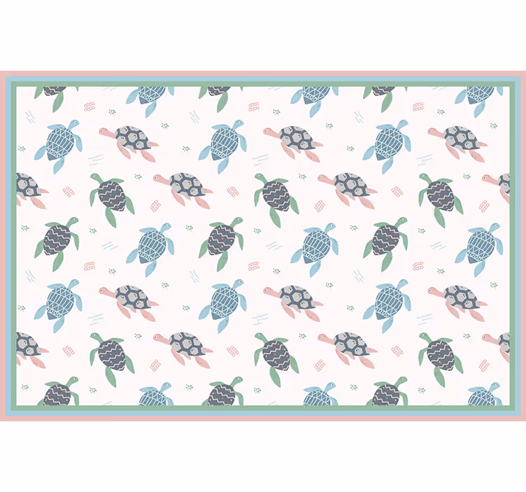 Cortina roller infantil tortugas en colores suaves - TenVinilo