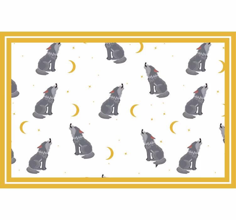 Cortina roller infantil lobos aullando a la luna - TenVinilo