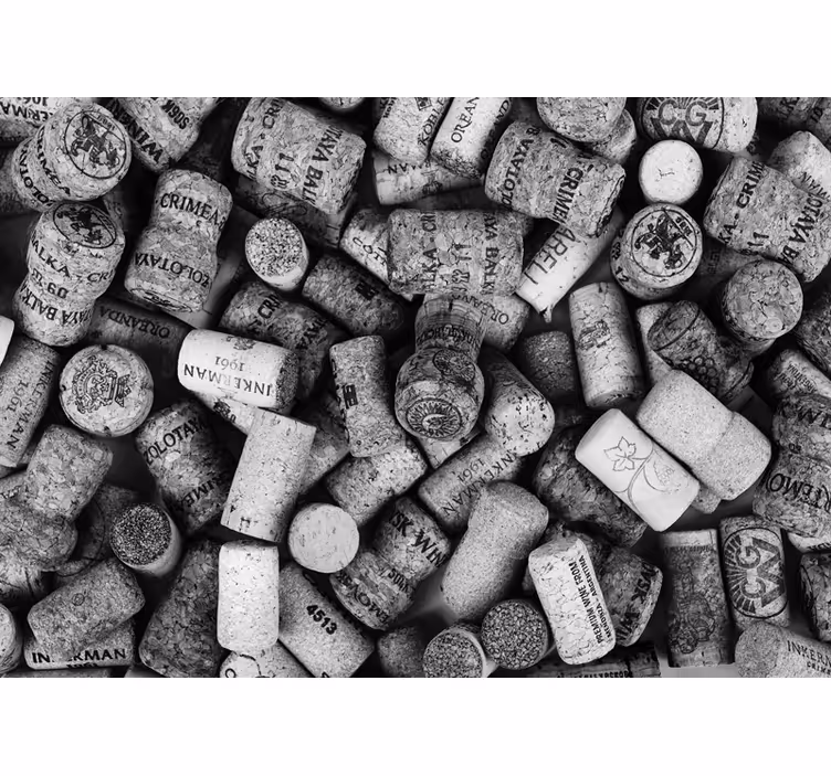 Cortina roller cocina tapones de vino cerrados - TenVinilo