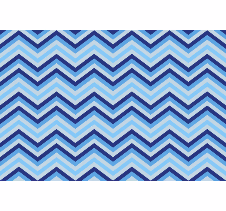 Cortina roller azul patrón de chevron en azules - TenVinilo