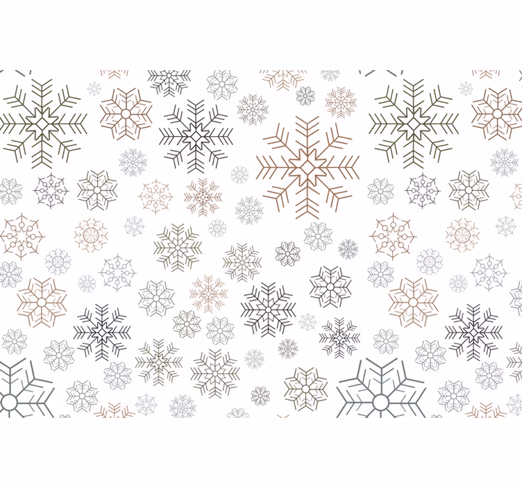 Cortina roller gris con estampado de copos de nieve - TenVinilo