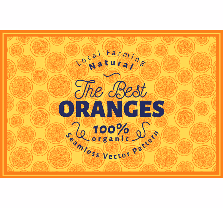 Cortina roller naranja mantel naranja con marco dibujado - TenVinilo