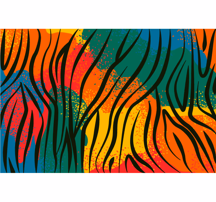 Cortina roller habitación estampado de animales africanos - TenVinilo