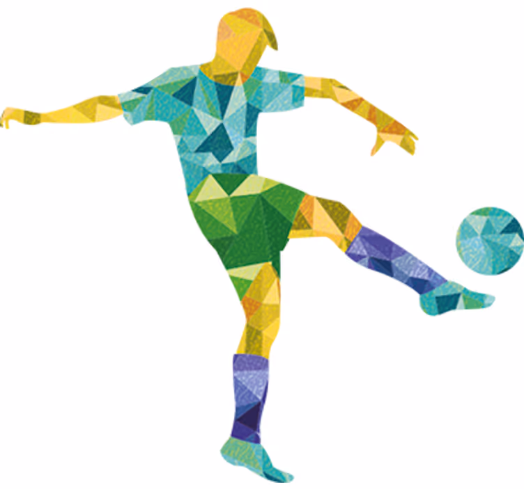Cortina roller juvenil ilustración geométrica fútbol - TenVinilo