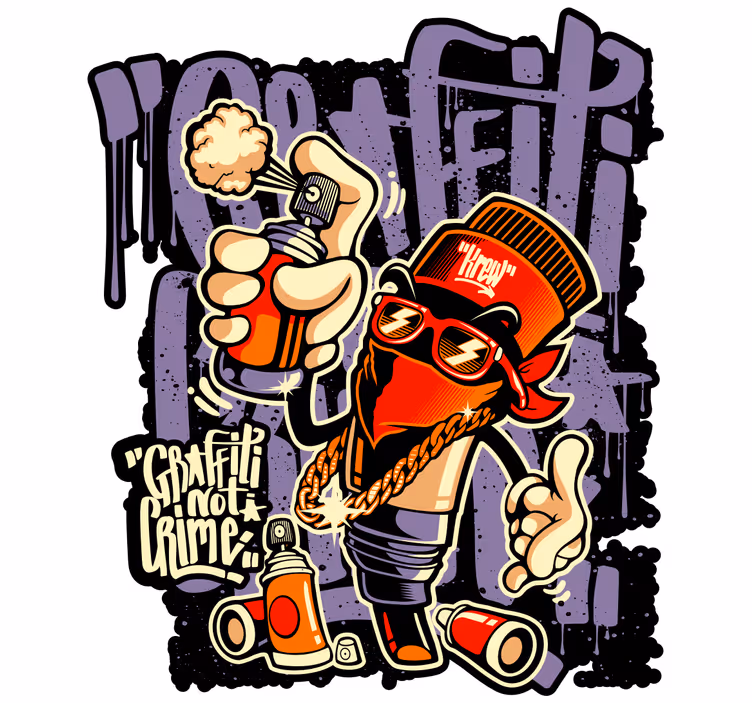 Cortina roller juvenil arte urbano graffiti - TenVinilo