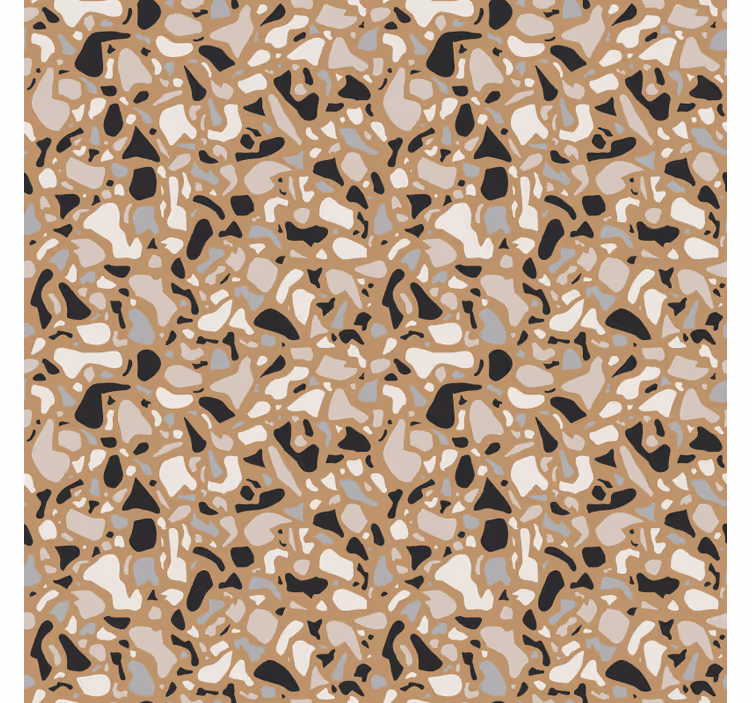 Cortina roller beige terrazo marrón clásico - TenVinilo