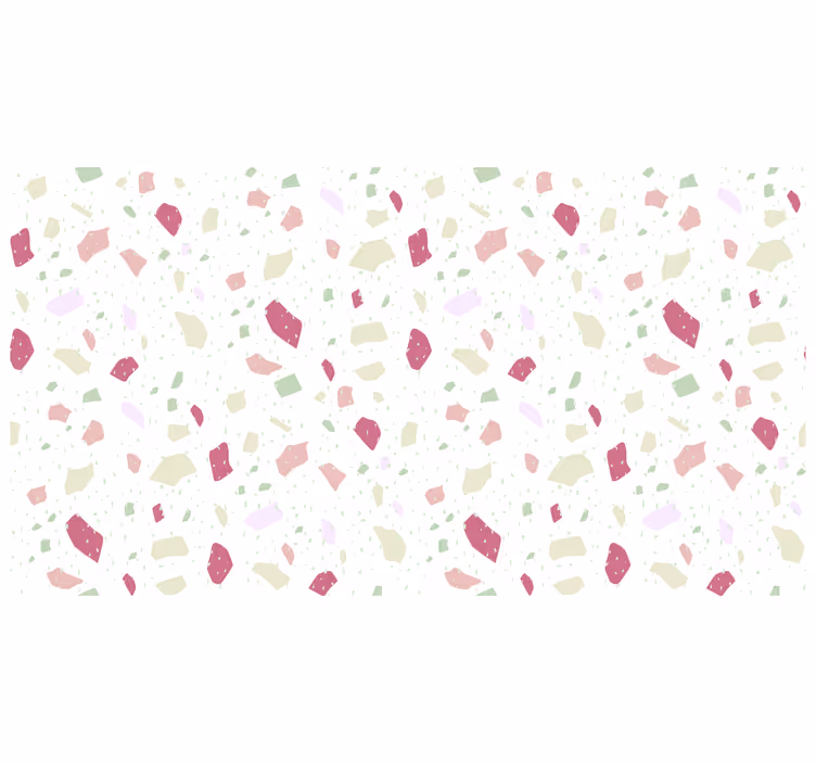 Cortina roller blanca pastel irregular terrazzo - TenVinilo