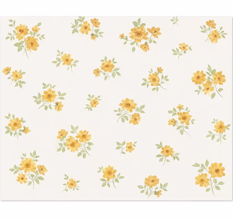 Cortina roller blanca floral chintz delicado - TenVinilo