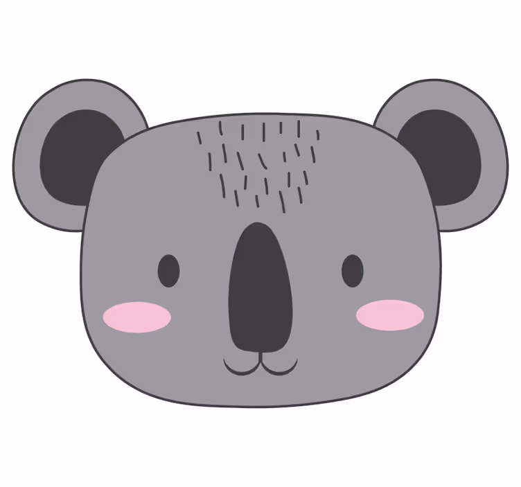 Cortina roller divertida alfombra vinílica koala - TenVinilo