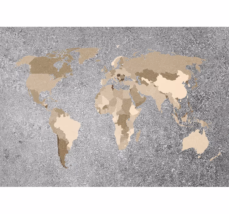 Cortina roller mapamundi mapa antiguo en gris - TenVinilo