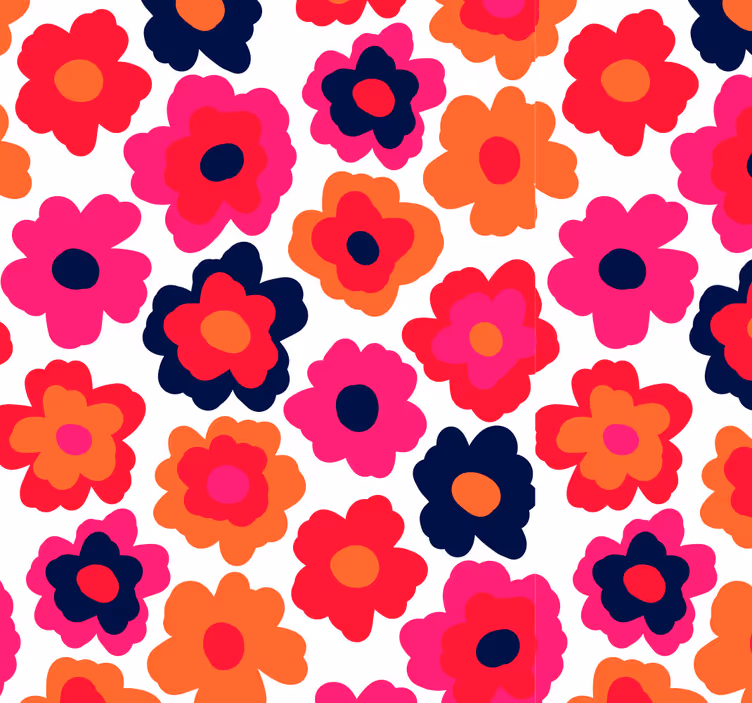 Cortina roller floral amapola roja - TenVinilo