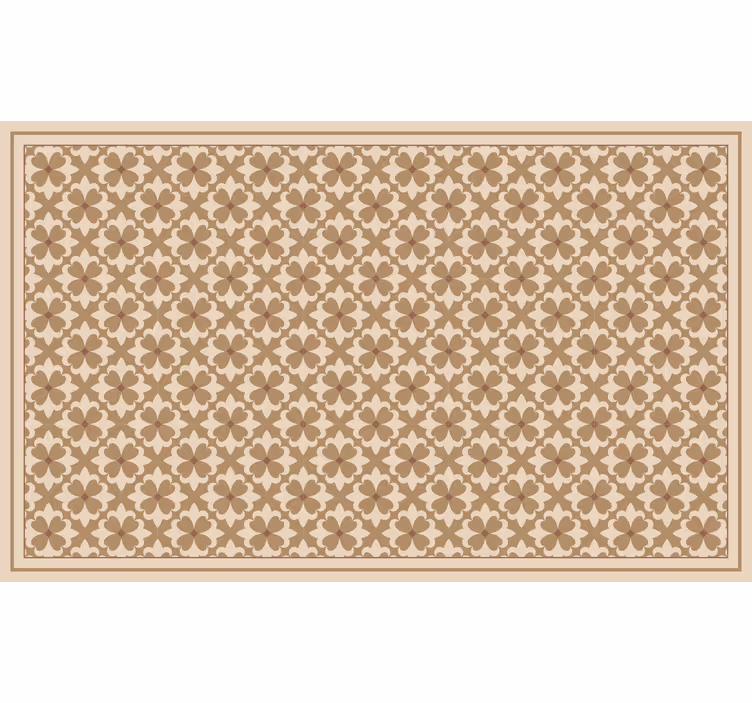Cortina roller marrón con patrón cuadrado beige vintage - TenVinilo