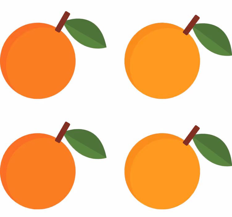 Cortina roller naranja pack de stickers naranjas elegantes - TenVinilo
