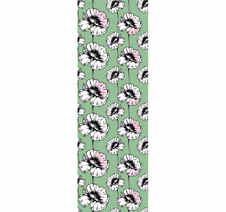 Cortina roller juvenil con diseño de flores silvestres - TenVinilo